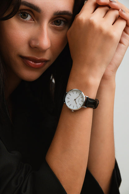 Relógio Feminino Pulseira De Couro Classic 32mm